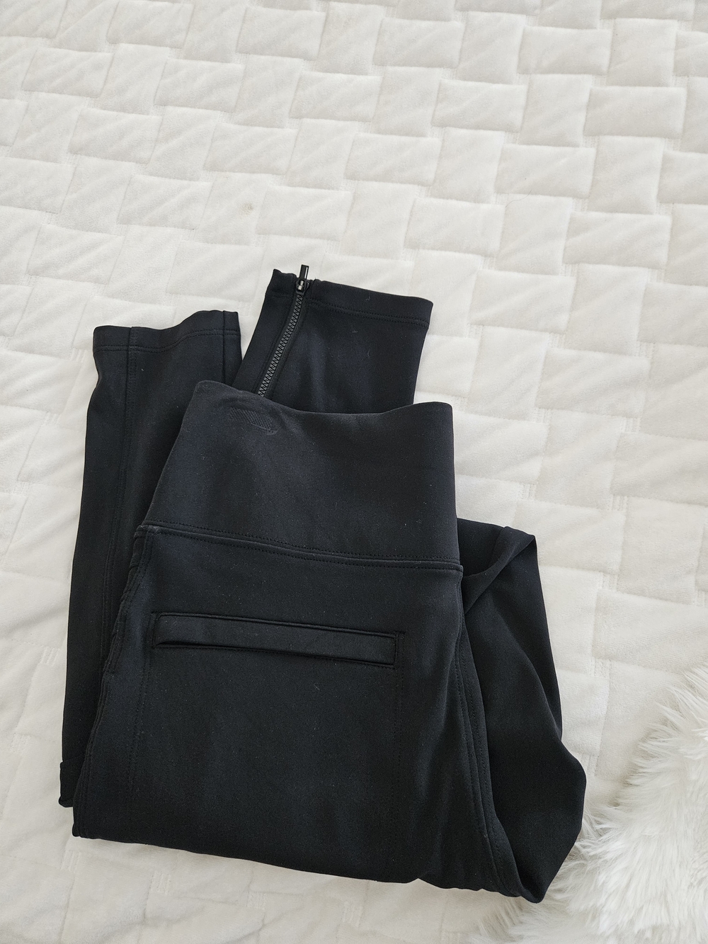 ATHLETA Delancey Moto Tight Black Medium TALL MT Ankle Zip - Picture 9 of 11